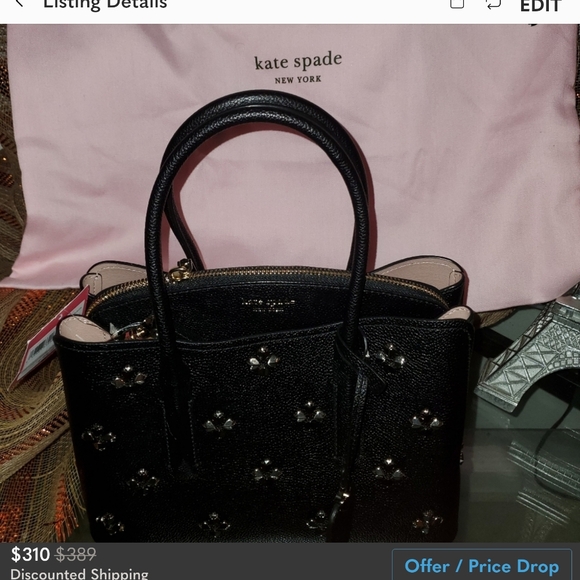 🛍 "HP Best in Bags" 🔥👛 Authentic Kate Spade: Special Edition Small Tote - Picture 5 of 6